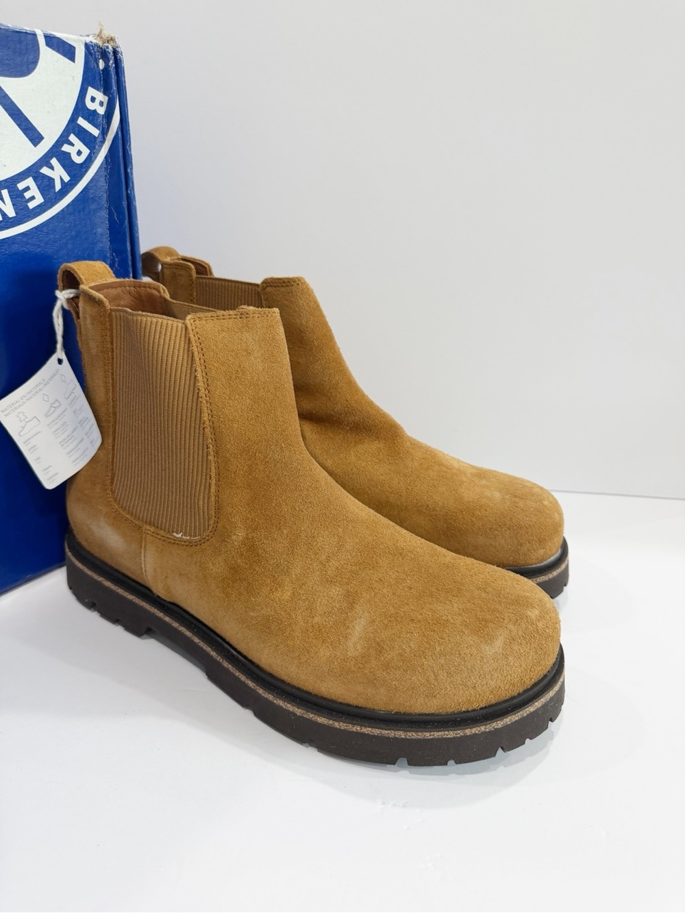 Birkenstock Highwood Suede Slip On Chelsea Leather Men’s Ankle Boots